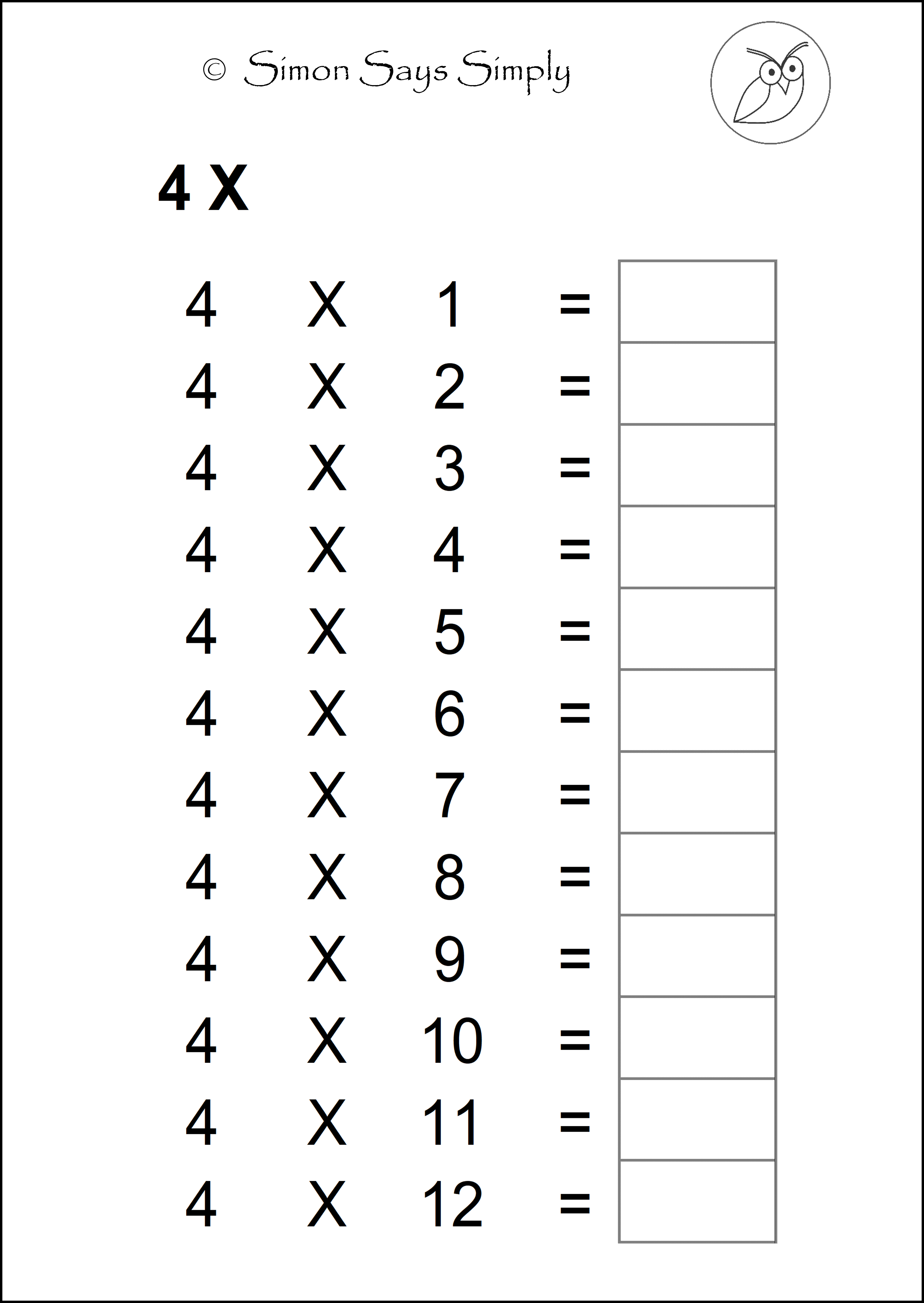 Worked Normal Table Exercises Tables Exercises – Simon Says Simply